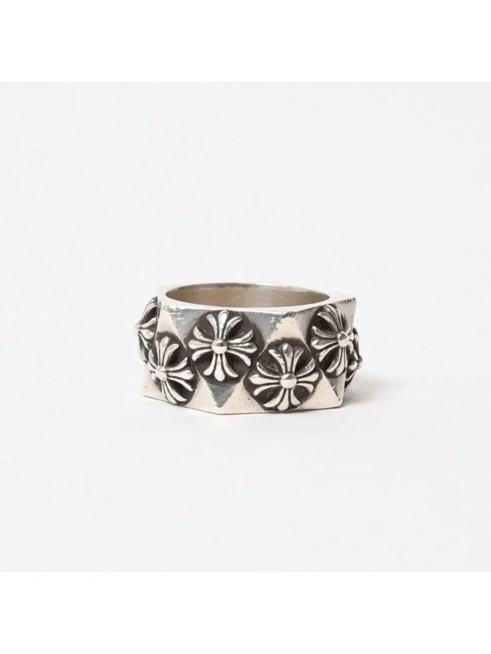 Chrome Hearts Pentagon Ring CH Plus 925 Sterling Silver